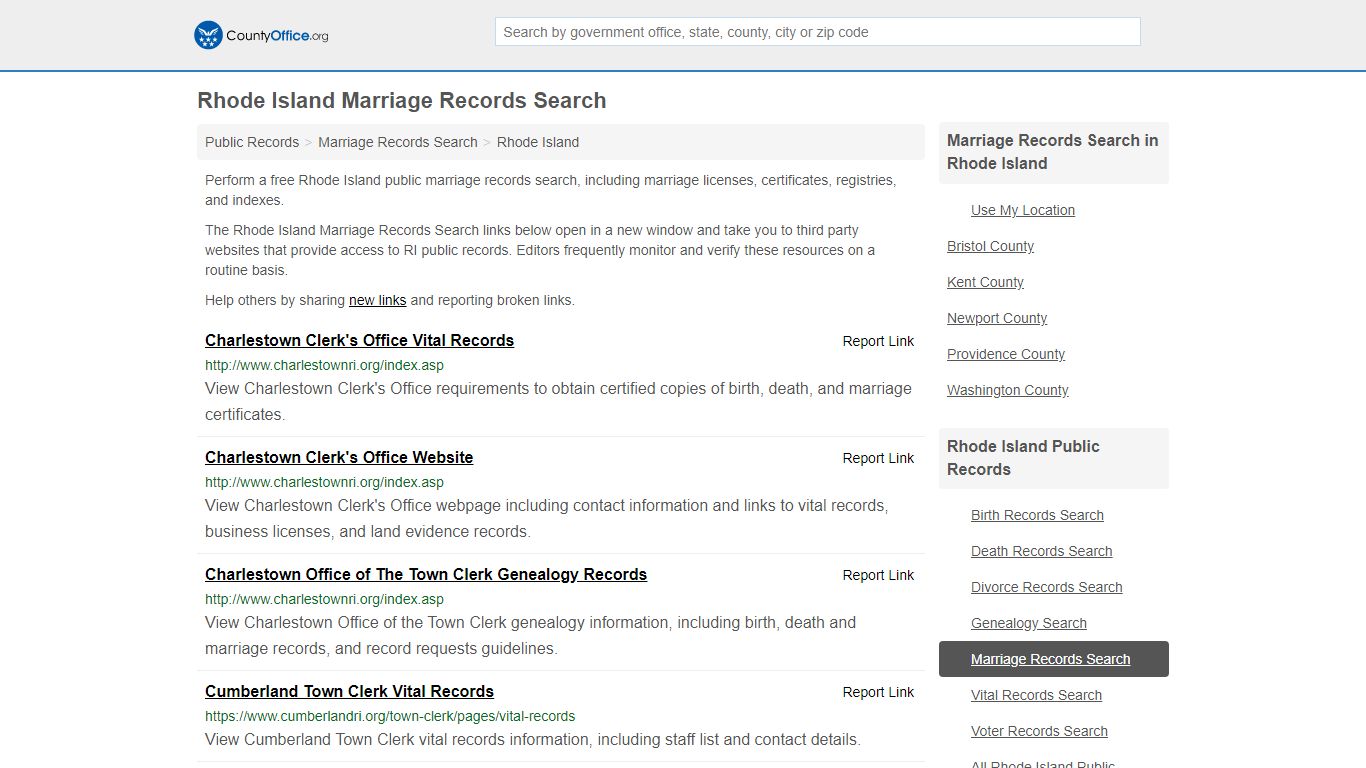 Marriage Records Search - Rhode Island (Marriage Licenses ...