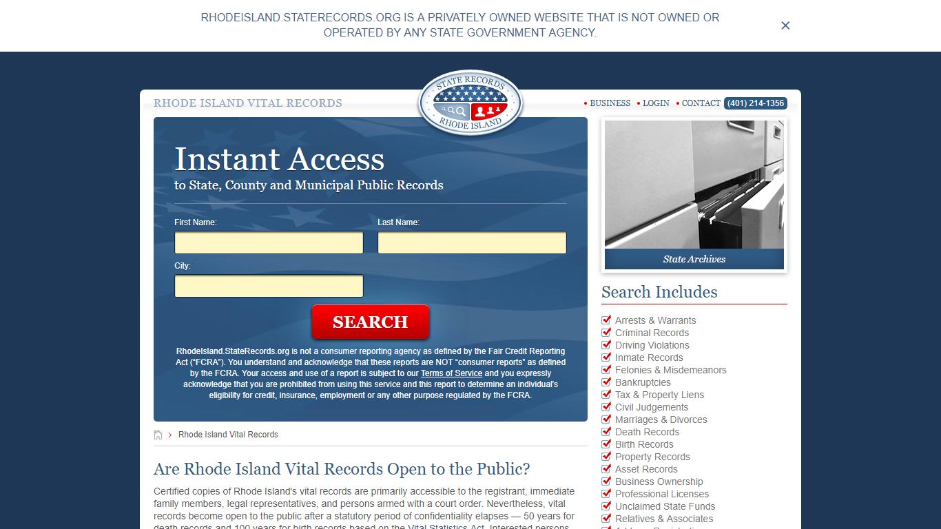 Rhode Island Vital Records | StateRecords.org